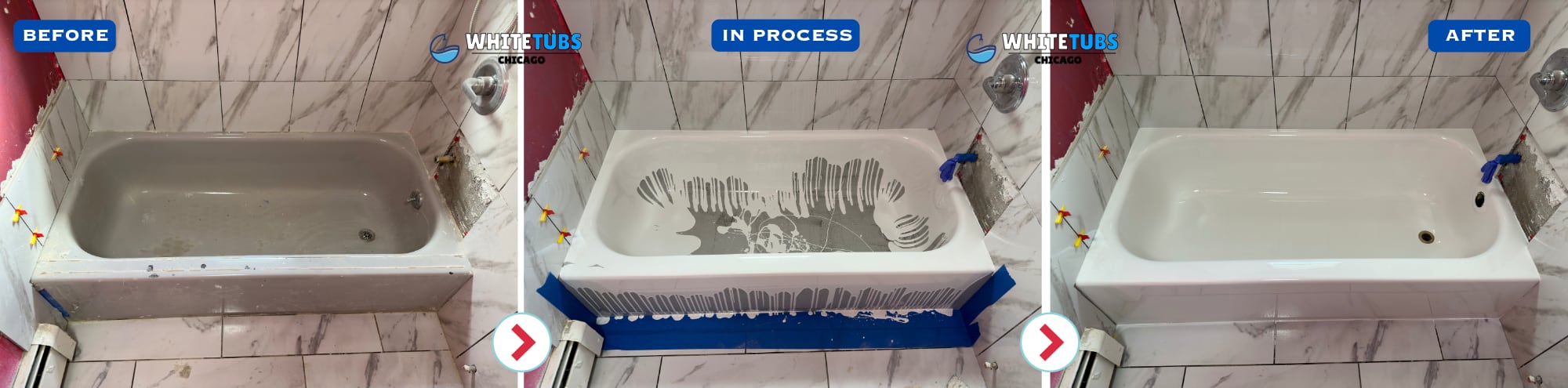 Tub refinishing process in Chicago